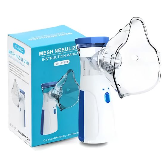 Portable Nebulizer for Adults & Kids – Handheld Mesh Inhaler for Cold, Cough, and Breathing Relief. Perfect for Home or Travel. Wireless Vaporizer with Respiratory Mask for Quick, Effective Relief.